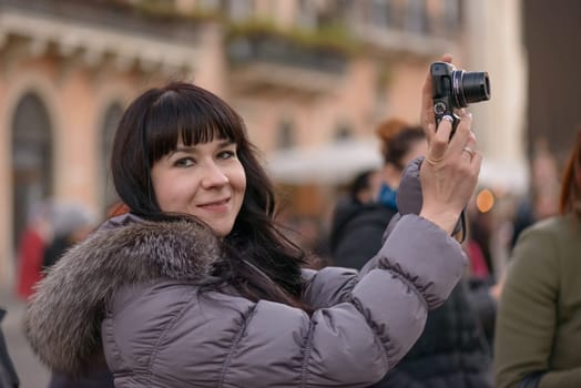 Portrait of a nice girl in Rome italy
