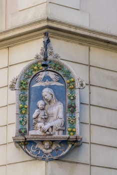 statue near piazza navona (navona square) in rome italy