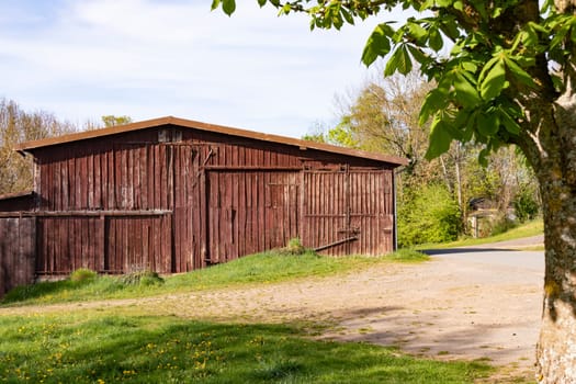 Old wooden barn in Hessen Germany