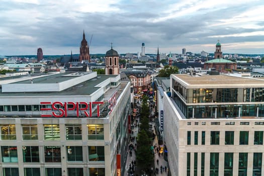 FRANKFURT, GERMANY, OCTOBER 5th 2019 Facade from ESPRIT Store and Cityscape in Frankfurt am Main