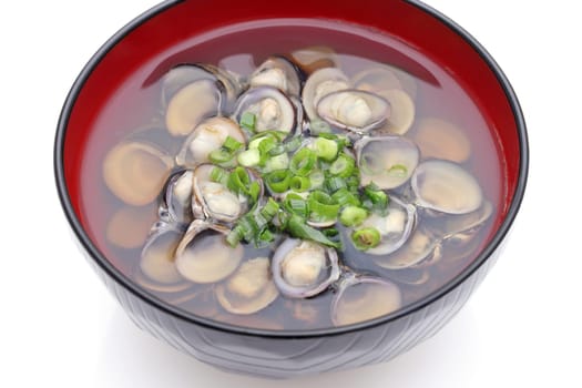 Japanese food, Osuimono soup of shijimi clam in a bowl