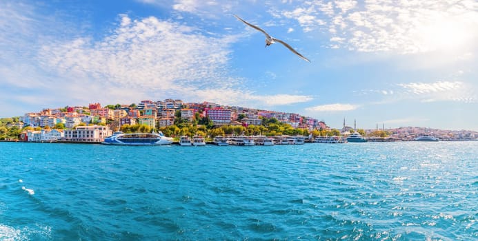 Asian part of Istanbul, beautiful Turkish panorama.