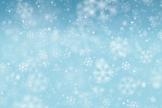 abstract winter background with snowflakes