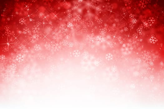 red christmas background with snowflakes