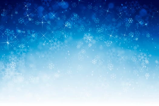 abstract winter background with snowflakes