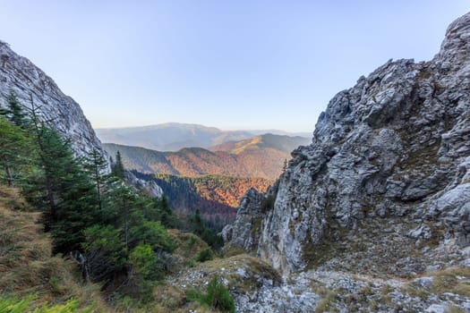 mountain landscape in Piatra Craiului Mountains, Romania