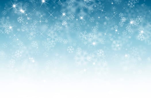 abstract winter background with snowflakes