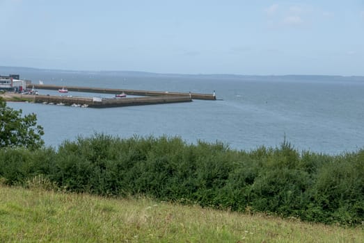 a landscape of Brittany in summer, France. sea, color of this region in summer