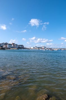 a landscape of Brittany in summer, France. sea, color of this region in summer