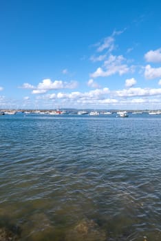 a landscape of Brittany in summer, France. sea, color of this region in summer