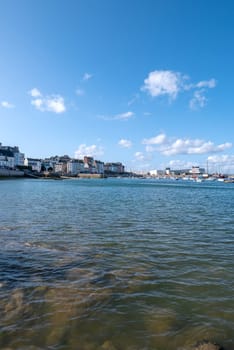 a landscape of Brittany in summer, France. sea, color of this region in summer