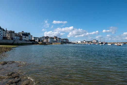 a landscape of Brittany in summer, France. sea, color of this region in summer