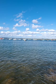 a landscape of Brittany in summer, France. sea, color of this region in summer
