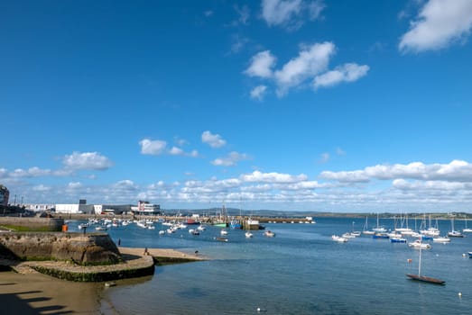 a landscape of Brittany in summer, France. sea, color of this region in summer