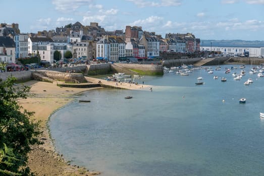 a landscape of Brittany in summer, France. sea, color of this region in summer