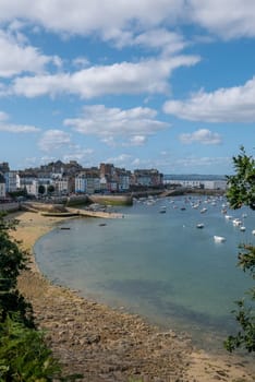 a landscape of Brittany in summer, France. sea, color of this region in summer