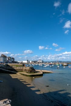 a landscape of Brittany in summer, France. sea, color of this region in summer