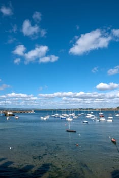 a landscape of Brittany in summer, France. sea, color of this region in summer