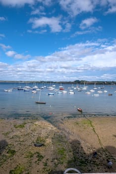 a landscape of Brittany in summer, France. sea, color of this region in summer