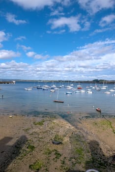 a landscape of Brittany in summer, France. sea, color of this region in summer