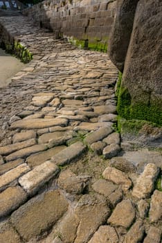 a landscape of Brittany in summer, France. sea, color of this region in summer
