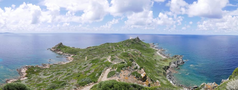 Holidays in southern Corsica..Discovery of the Sanguinaires Islands, next to the city of Ajaccio