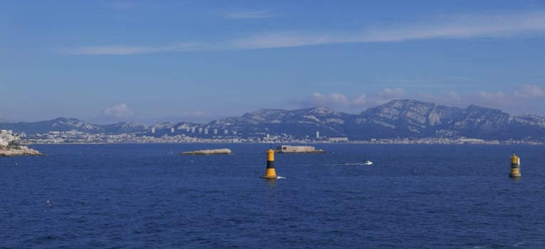 Holidays in southern Corsica..Discovery of the Sanguinaires Islands, next to the city of Ajaccio