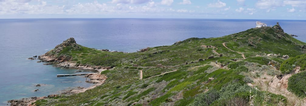 Holidays in southern Corsica..Discovery of the Sanguinaires Islands, next to the city of Ajaccio