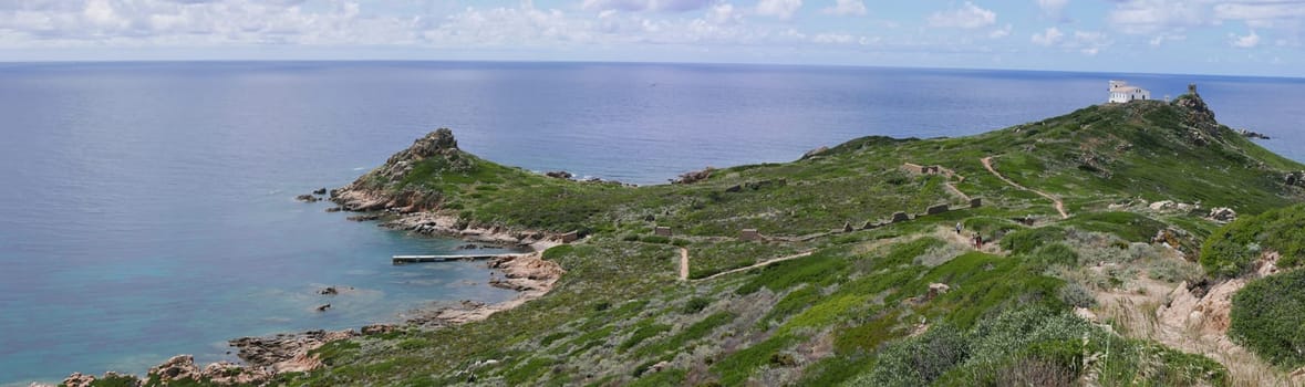 Holidays in southern Corsica..Discovery of the Sanguinaires Islands, next to the city of Ajaccio