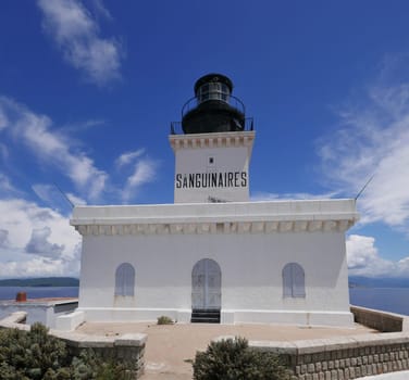 Holidays in southern Corsica..Discovery of the Sanguinaires Islands, next to the city of Ajaccio