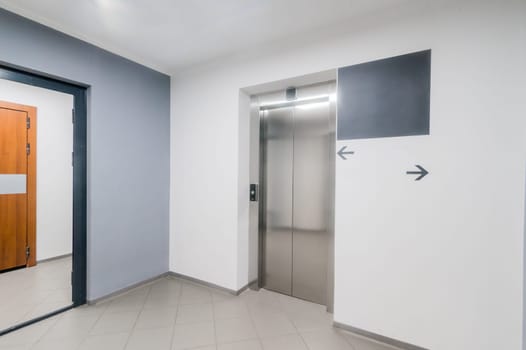 Russia, Moscow- July 16, 2019: interior room apartment. standard repair decoration in hostel. public place, staircase