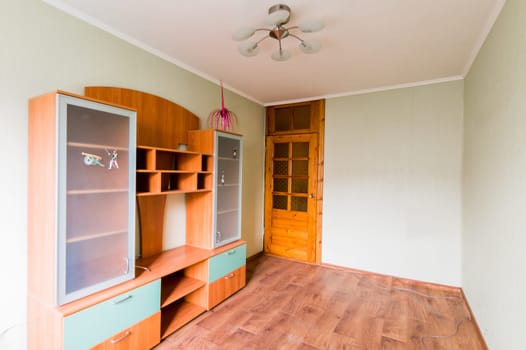 Russia, Moscow- July 16, 2019: interior room apartment. standard repair decoration in hostel