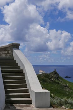 Holidays in southern Corsica..Discovery of the Sanguinaires Islands, next to the city of Ajaccio