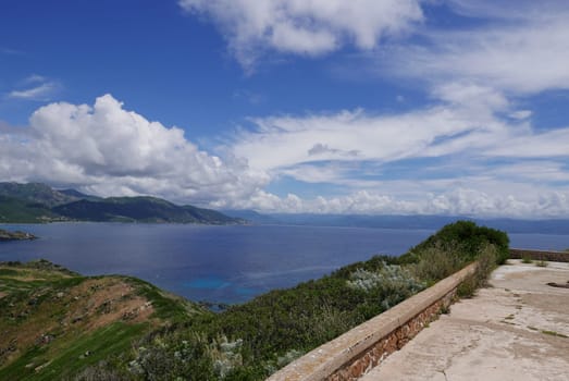Holidays in southern Corsica..Discovery of the Sanguinaires Islands, next to the city of Ajaccio