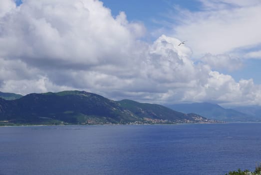 Holidays in southern Corsica..Discovery of the Sanguinaires Islands, next to the city of Ajaccio
