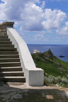 Holidays in southern Corsica..Discovery of the Sanguinaires Islands, next to the city of Ajaccio