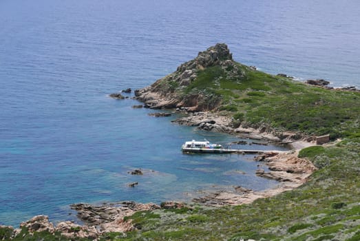 Holidays in southern Corsica..Discovery of the Sanguinaires Islands, next to the city of Ajaccio