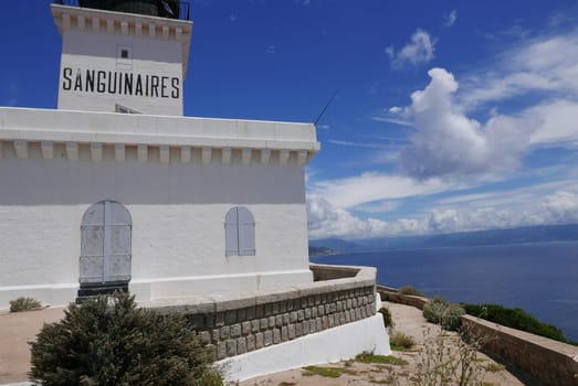 Holidays in southern Corsica..Discovery of the Sanguinaires Islands, next to the city of Ajaccio