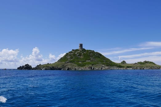 Holidays in southern Corsica..Discovery of the Sanguinaires Islands, next to the city of Ajaccio