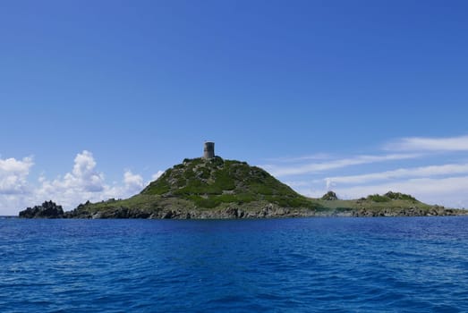 Holidays in southern Corsica..Discovery of the Sanguinaires Islands, next to the city of Ajaccio