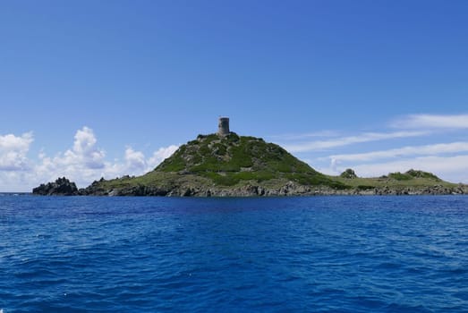 Holidays in southern Corsica..Discovery of the Sanguinaires Islands, next to the city of Ajaccio