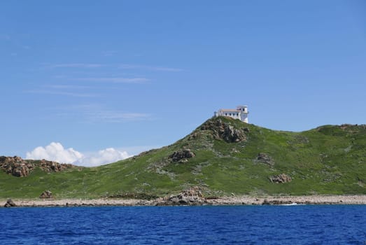 Holidays in southern Corsica..Discovery of the Sanguinaires Islands, next to the city of Ajaccio
