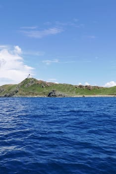Holidays in southern Corsica..Discovery of the Sanguinaires Islands, next to the city of Ajaccio