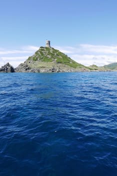 Holidays in southern Corsica..Discovery of the Sanguinaires Islands, next to the city of Ajaccio