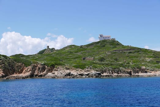 Holidays in southern Corsica..Discovery of the Sanguinaires Islands, next to the city of Ajaccio