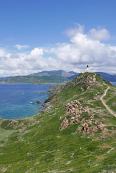 Holidays in southern Corsica..Discovery of the Sanguinaires Islands, next to the city of Ajaccio