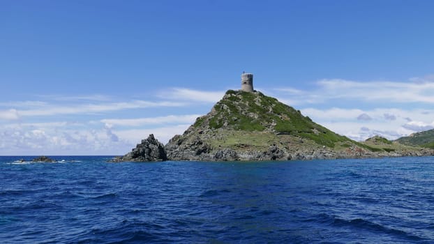 Holidays in southern Corsica..Discovery of the Sanguinaires Islands, next to the city of Ajaccio