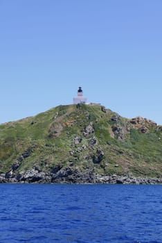 Holidays in southern Corsica..Discovery of the Sanguinaires Islands, next to the city of Ajaccio