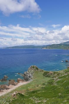 Holidays in southern Corsica..Discovery of the Sanguinaires Islands, next to the city of Ajaccio