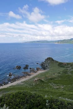 Holidays in southern Corsica..Discovery of the Sanguinaires Islands, next to the city of Ajaccio